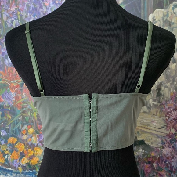 Free People Eye-Hook Seamed Bralette NWOT - Picture 2 of 7